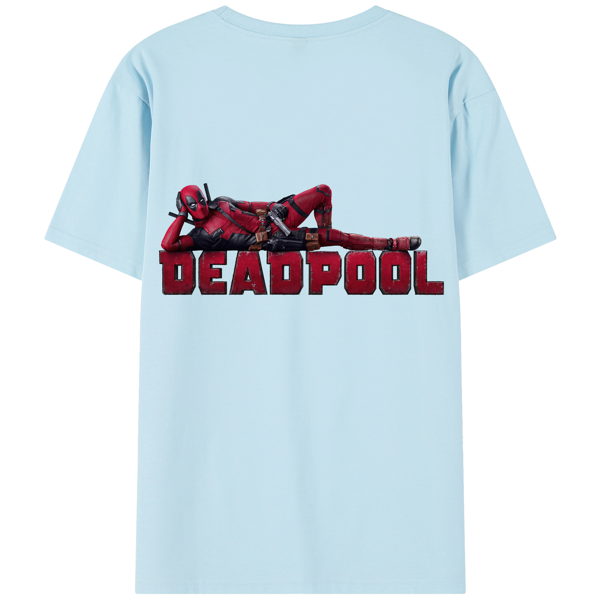 （画像用） Deadpool デッドプール 綿100％半袖Tシャツ（背面プリント）